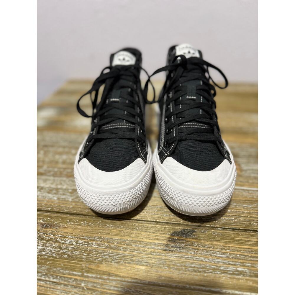 Adidas‎ Nizza Trek Black White GZ8857 Platform Hi Top Canvas Sneakers Women's 7 - Picture 2 of 10